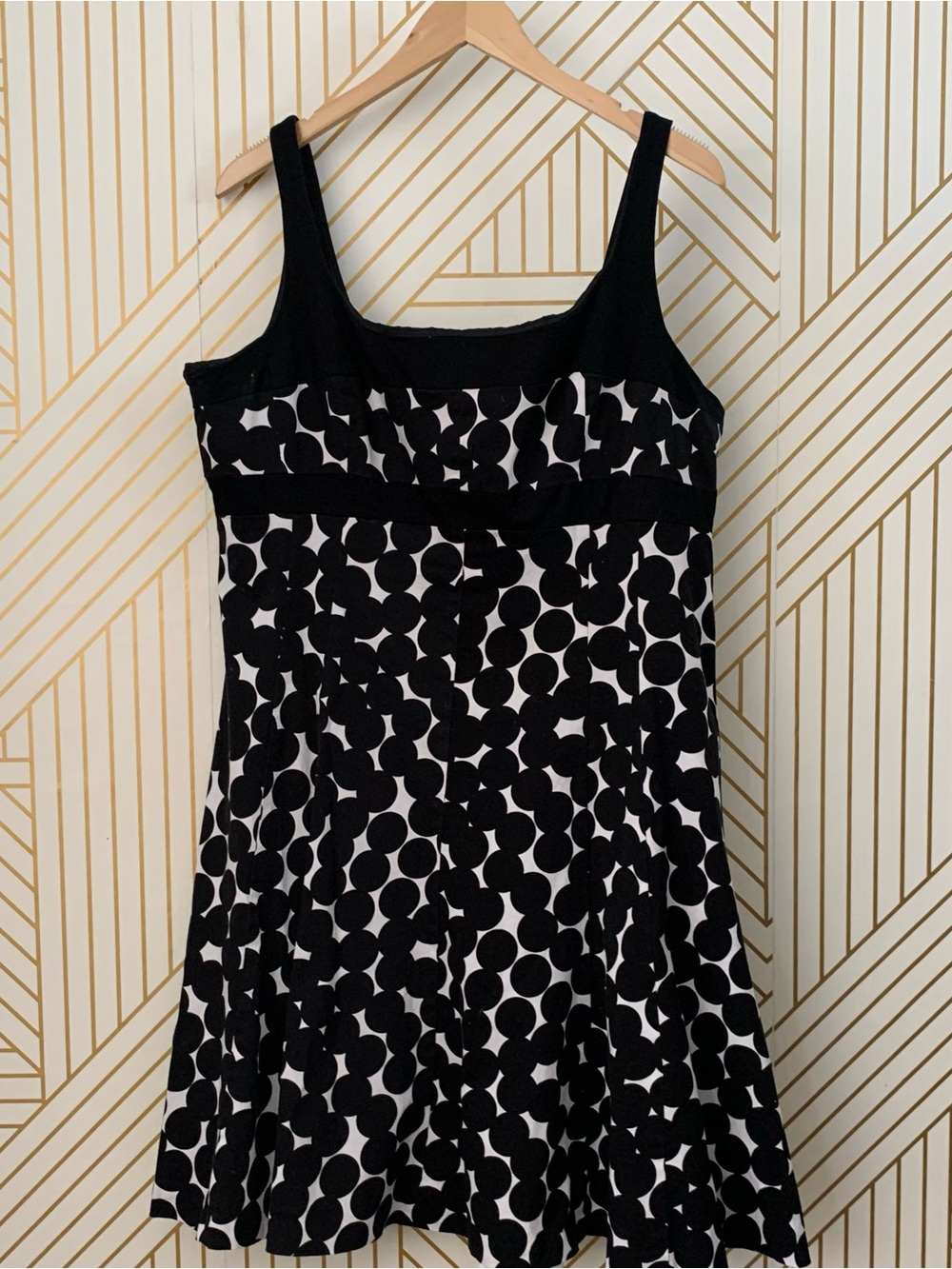 Jones New York Cotton Polka Dot swing dress pinup pin up retro art deco A line